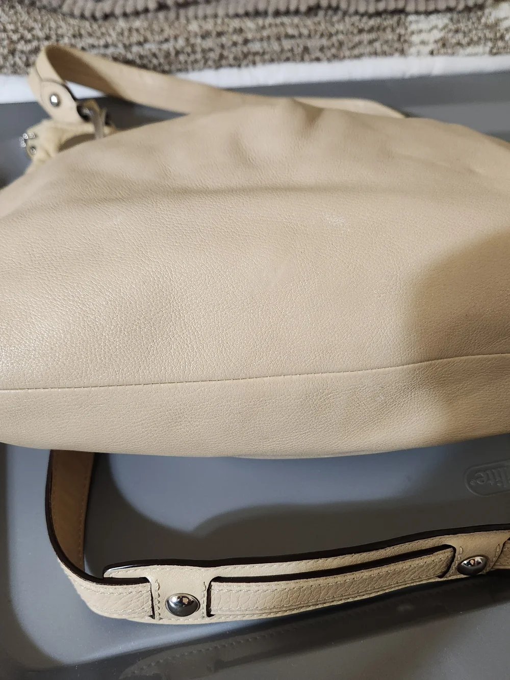 Coach Leather Shoulder Bag in Cream